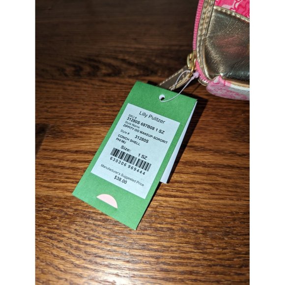 NWT Lilly Pulitzer Pink Phi Mu Patterned Bundle - Tote, Makeup Bag, Scarf - Picture 7 of 15